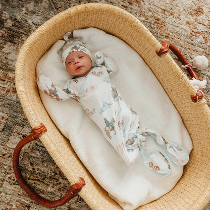 Boone Newborn Knotted Gown Copper Pearl Lil Tulips