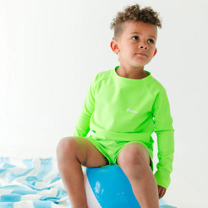 Neon Green Swimming Rash Guard