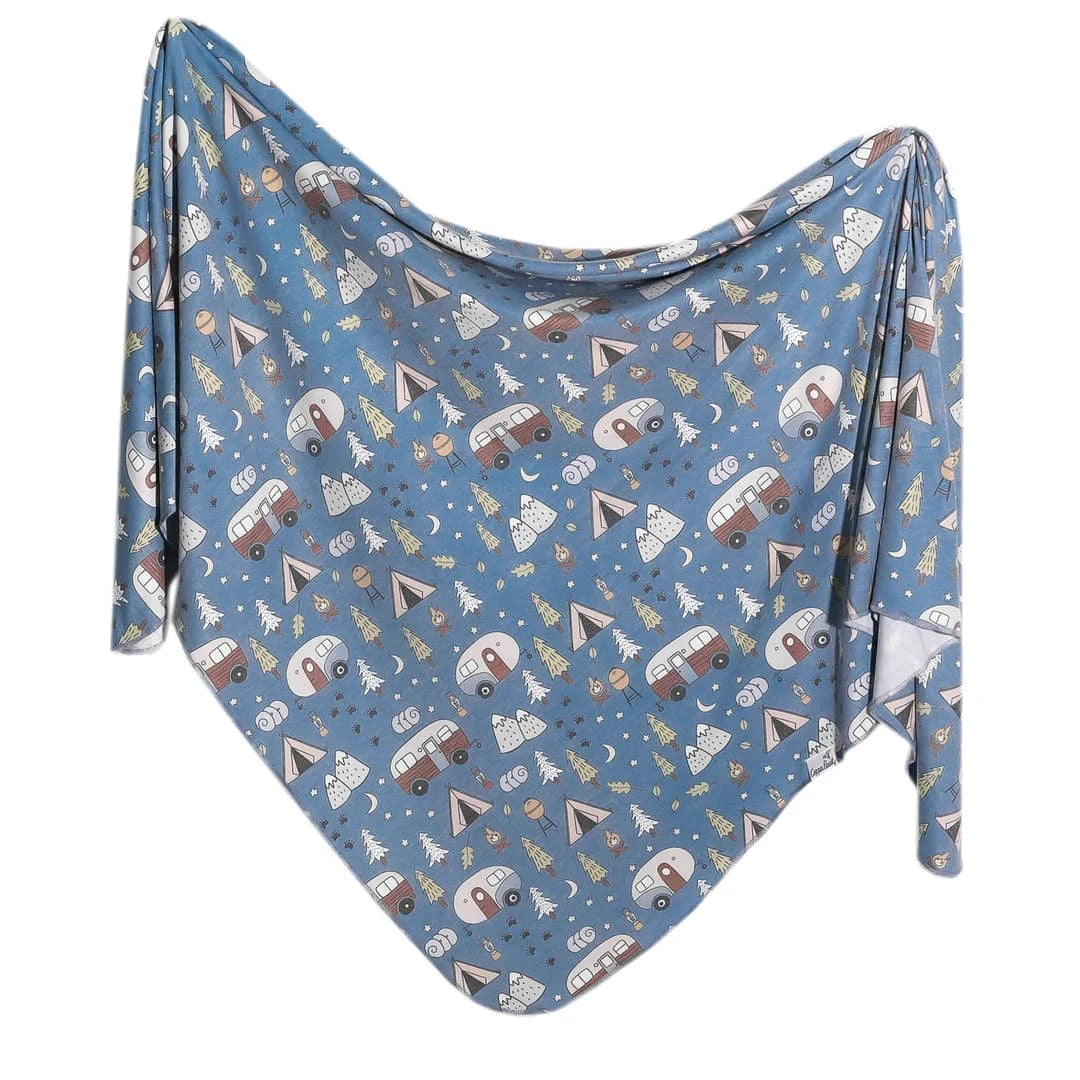 Bridger Knit Swaddle Blanket Copper Pearl Lil Tulips