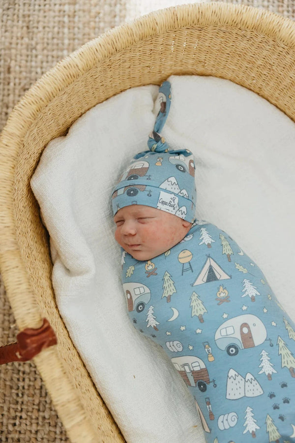 Bridger Knit Swaddle Blanket Copper Pearl Lil Tulips