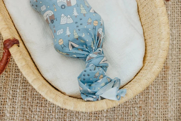 Bridger Knit Swaddle Blanket Copper Pearl Lil Tulips