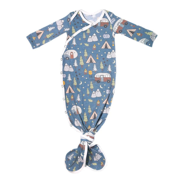 Bridger Newborn Knotted Gown Copper Pearl Lil Tulips