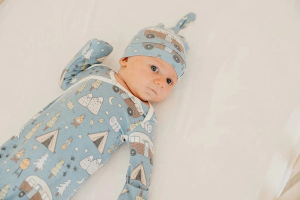 Bridger Newborn Knotted Gown Copper Pearl Lil Tulips