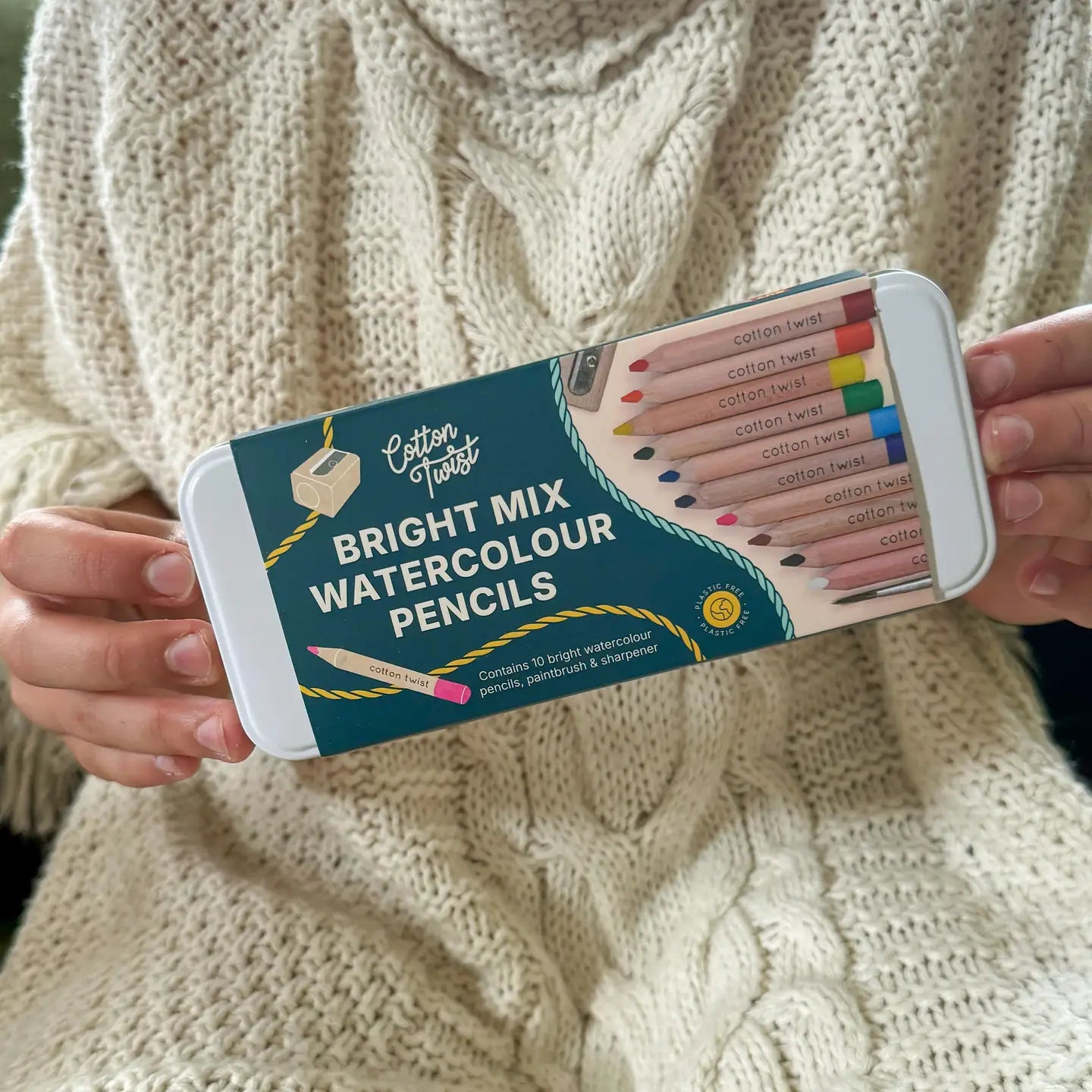Bright Mix Watercolour Pencils Set Cotton Twist Lil Tulips