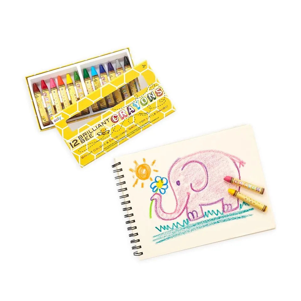 Brilliant Bee Crayons - Set of 12 OOLY Lil Tulips