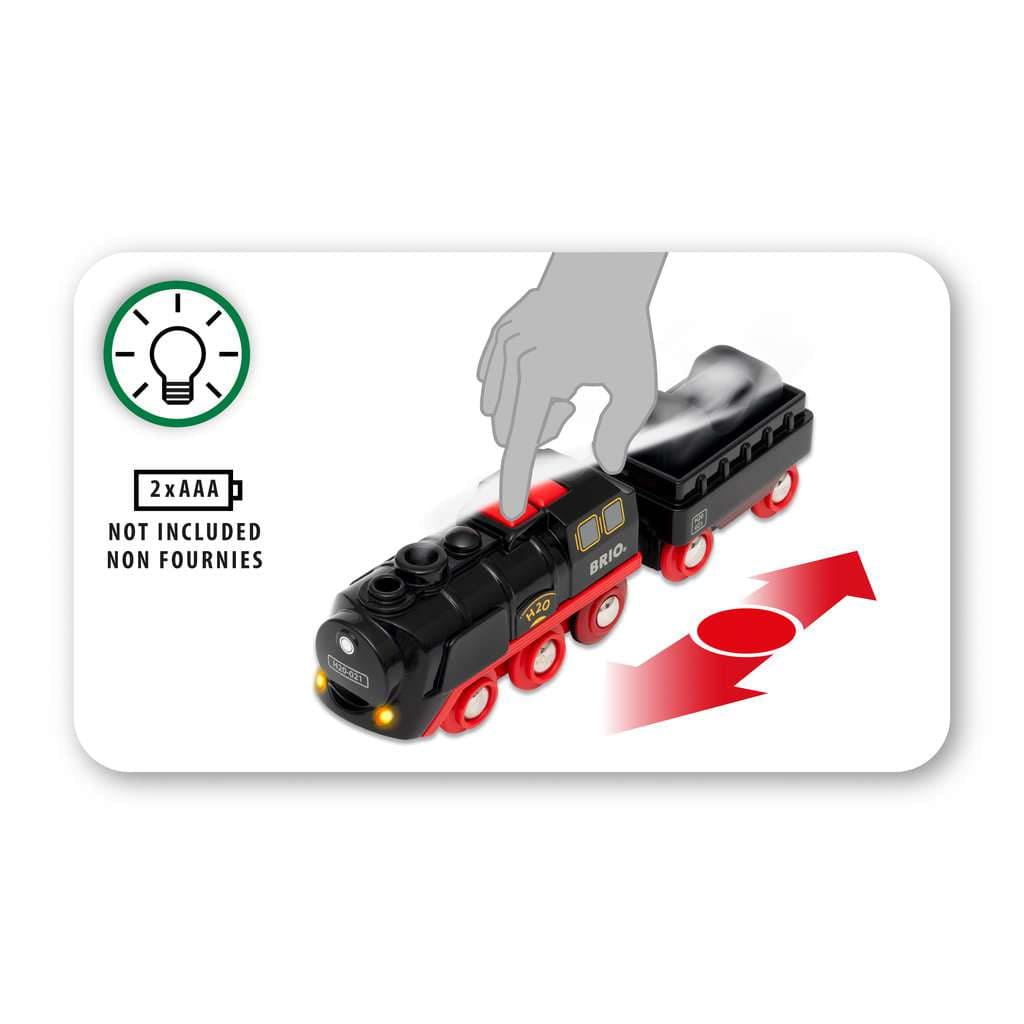 BRIO World - 33884 Battery-Operated Steaming Train Brio Model Trains & Train Sets Lil Tulips