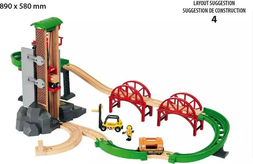 BRIO World Train Set Lift & Load Warehouse Set Brio Model Trains & Train Sets Lil Tulips