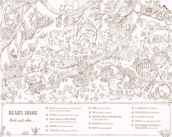 Brown Bear Wood: A Search-And-Find Coloring Book Abrams Lil Tulips