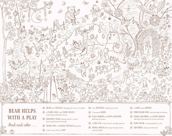 Brown Bear Wood: A Search-And-Find Coloring Book Abrams Lil Tulips