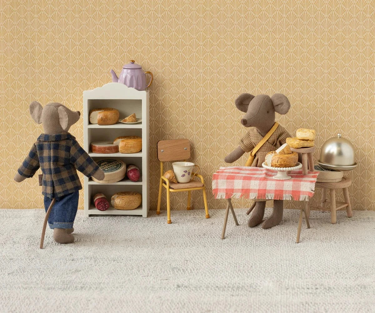 Brown checked shirt and pants, Dad mouse Maileg Lil Tulips