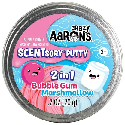 Bubble Gum and Marshmallow Scentsory Duo Mash-Ups Thinking Putty Crazy Aaron's Putty World Lil Tulips