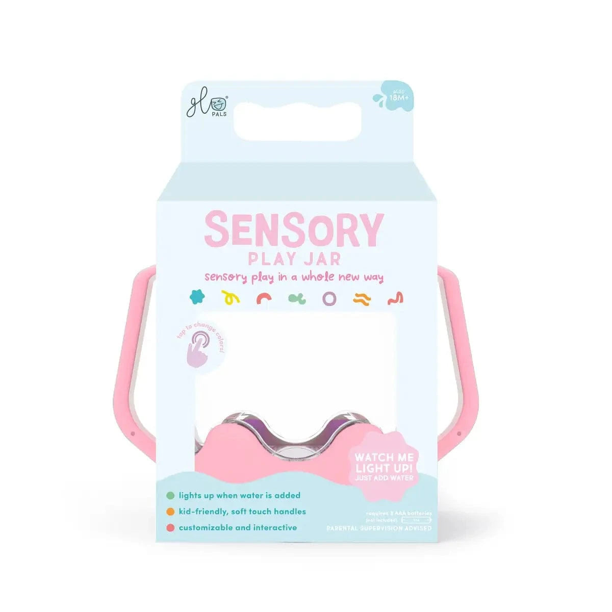 Bubblegum Pink Sensory Play Jar Glo Pals Lil Tulips