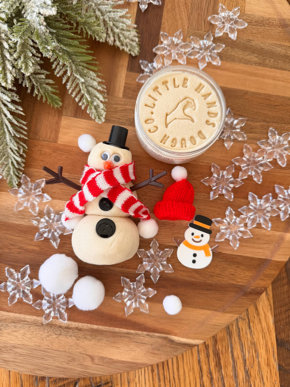 Build A Snowman Mini Playdough To-Go Jar Little Hands Dough Co Lil Tulips