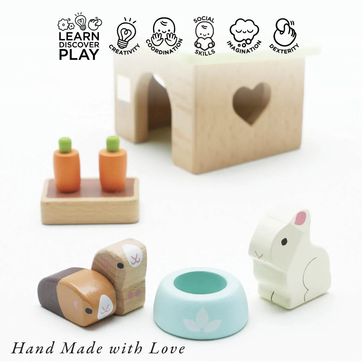 Bunny & Guinea Pet Animal Set Le Toy Van Lil Tulips