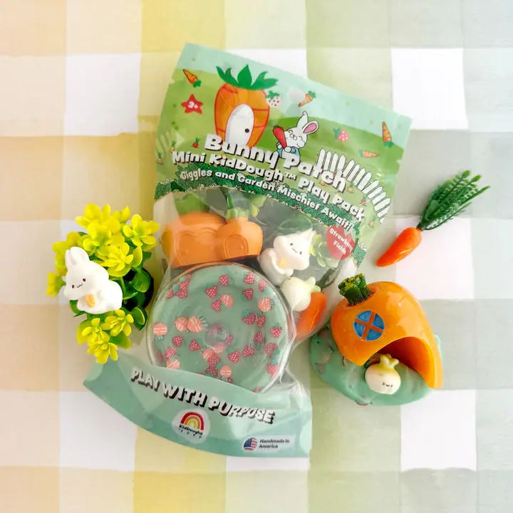 Bunny Patch Mini Play Pack - 2 oz. Earth Grown KidDoughs Lil Tulips
