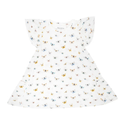 Butterflies Small Ribbed Pocket Dress Brave Little Ones Lil Tulips