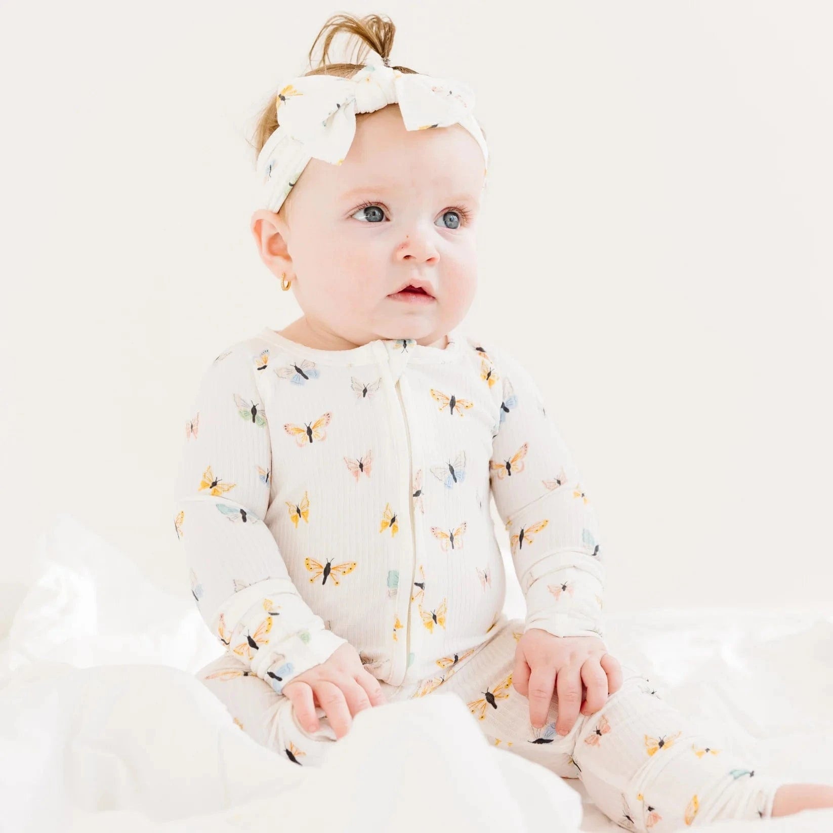 Butterflies Small Ribbed Zip Romper Brave Little Ones Lil Tulips