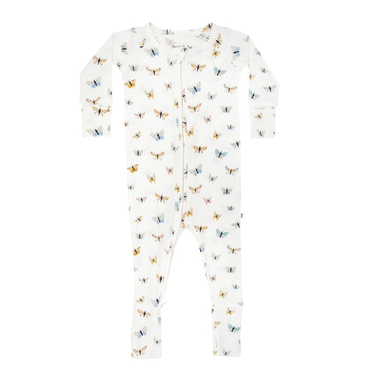 Butterflies Small Ribbed Zip Romper Brave Little Ones Lil Tulips