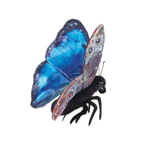 Butterfly, Blue Morpho Finger Puppet Folkmanis Puppets Folkmanis Puppets Lil Tulips