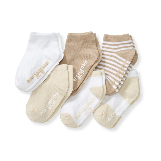 Set of 6 Multi Ankle Socks - Oat