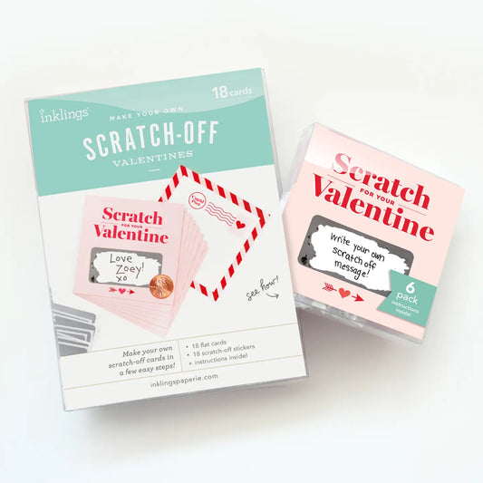Scratch-Off Valentine Cards - Retro Pink*