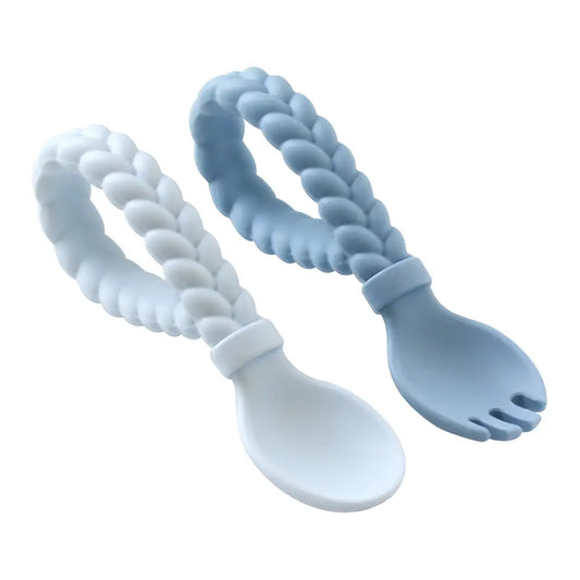 Sweetie Spoons™ Spoon + Fork Set - Blue