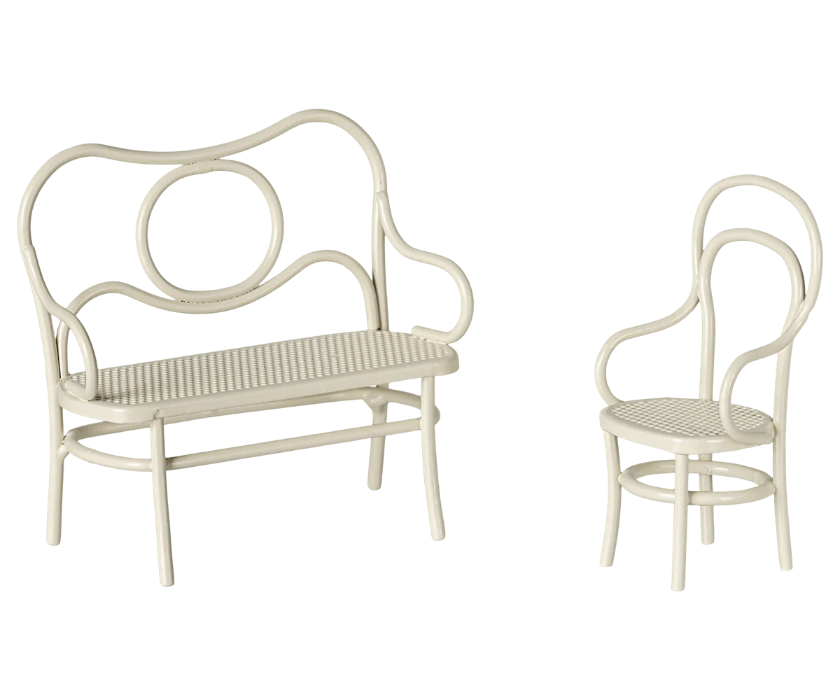 Café set, Mouse, Small - Off white Maileg Lil Tulips