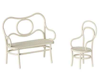 Café set, Mouse, Small - Off white Maileg Lil Tulips