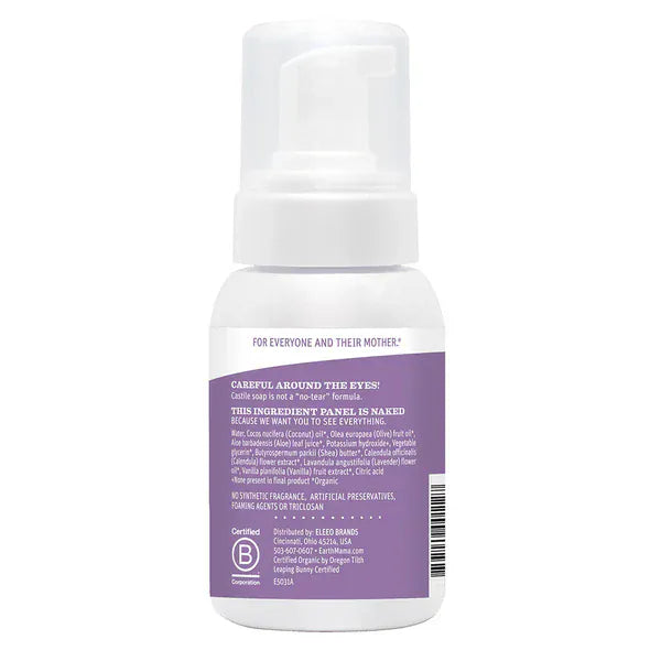 Calming Lavender Castile Baby Wash 6.27 oz Earth Mama Organics Lil Tulips