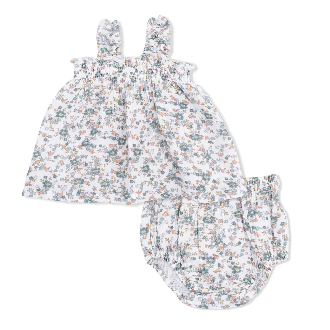 Camille Floral - Ruffly Strap Top and Bloomer Angel Dear Lil Tulips