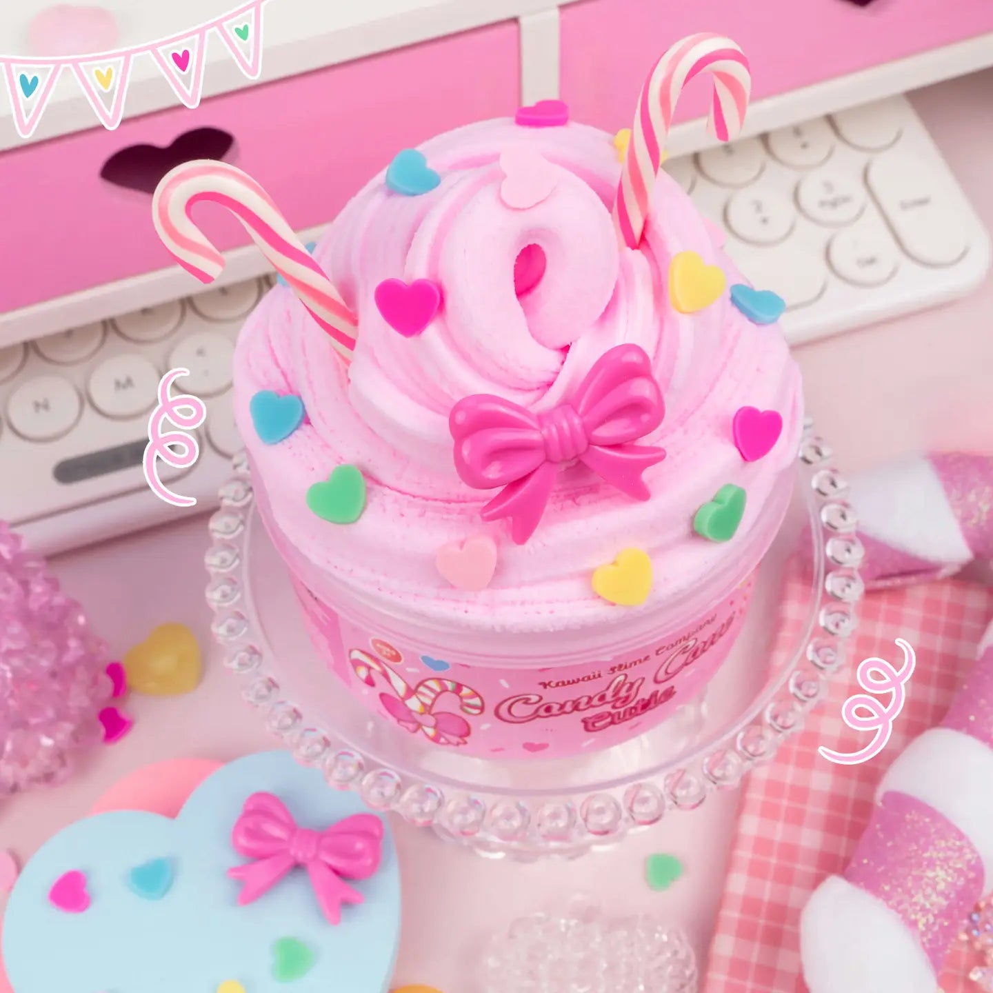 Candy Cane Cutie Butter Slime Kawaii Slime Company Lil Tulips