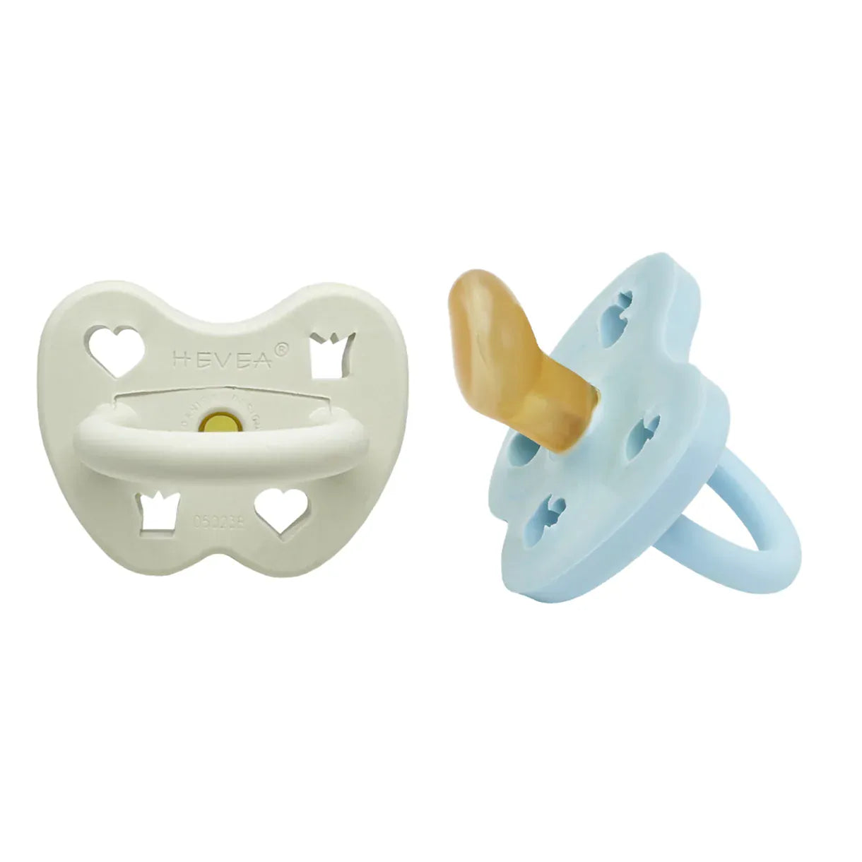 Capri & Soft Pebble Pacifier 3-36 Months Two-Pack - Orthodontic Hevea Lil Tulips