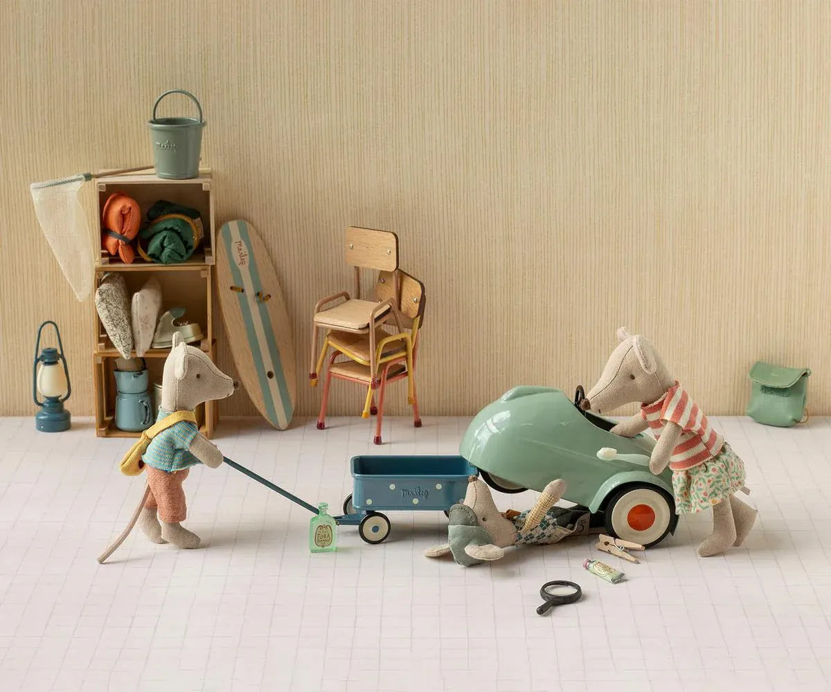 Car, Mouse - Light mint Maileg Lil Tulips