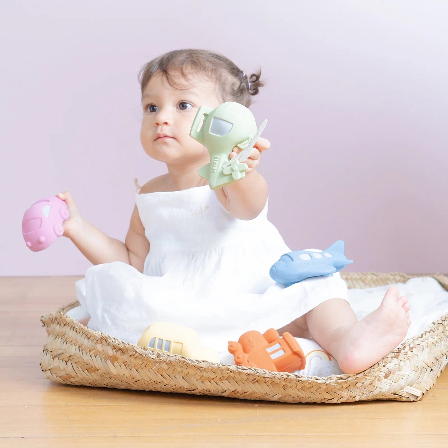 Car Rubber Teether, Rattle & Bath Toy Tikiri Toys Lil Tulips