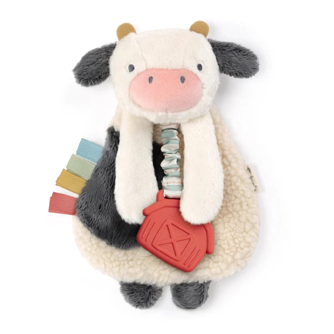 Carmen the Cow Itzy Lovey™ Plush with Silicone Teether Toy Itzy Ritzy Pacifiers & Teethers Lil Tulips