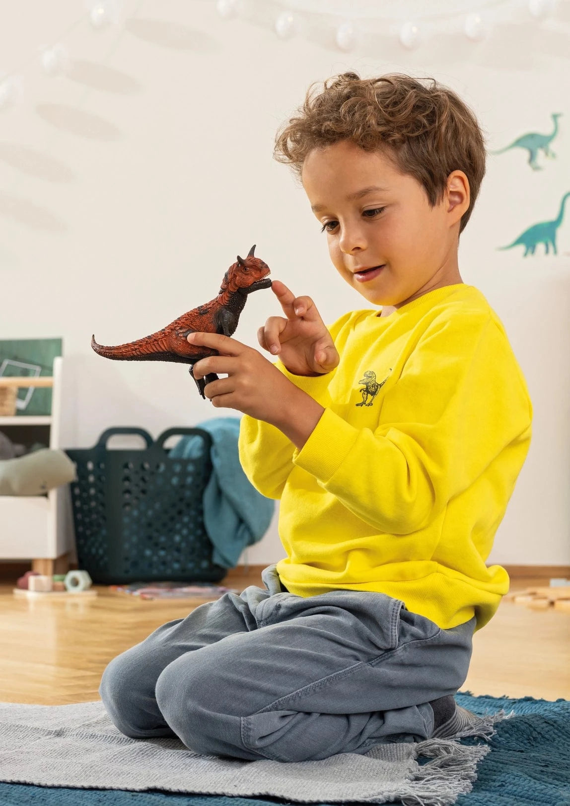 Carnotaurus Large Realistic Dinosaur Toy with Movable Jaw Schleich Lil Tulips