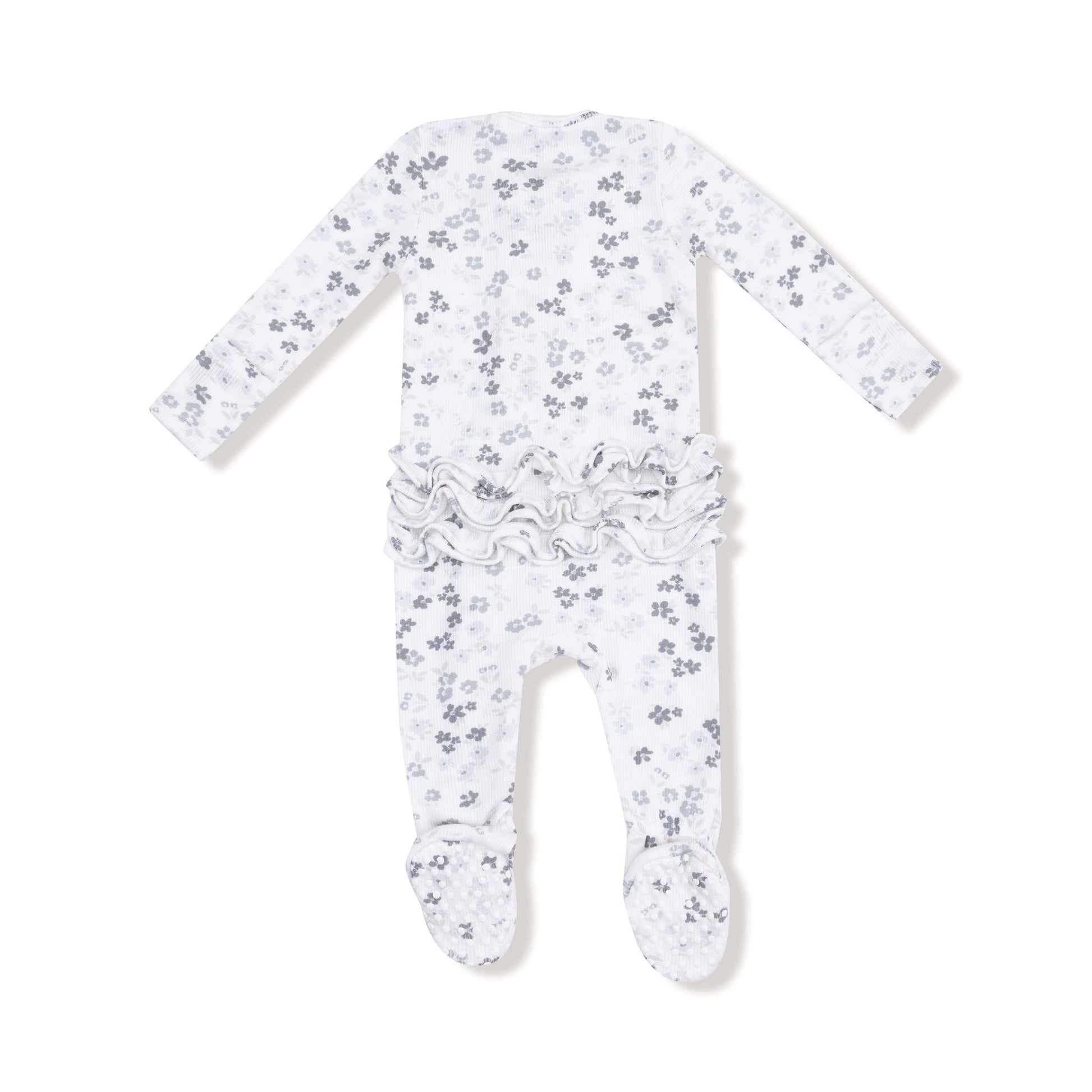 Caroline's Calico - 2 Way Zipper Ruffle Back Footie Angel Dear Lil Tulips