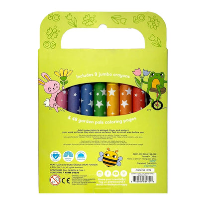 Carry Along! Coloring Book and Crayon Set - Garden Pals OOLY Lil Tulips