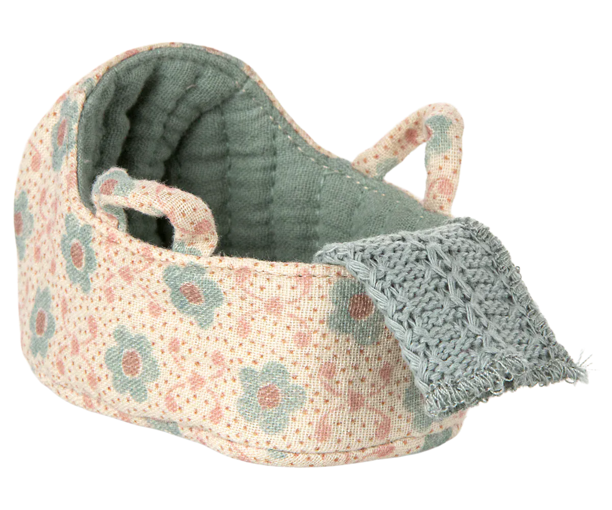 Carry cot, Baby mouse - Blue Maileg Lil Tulips