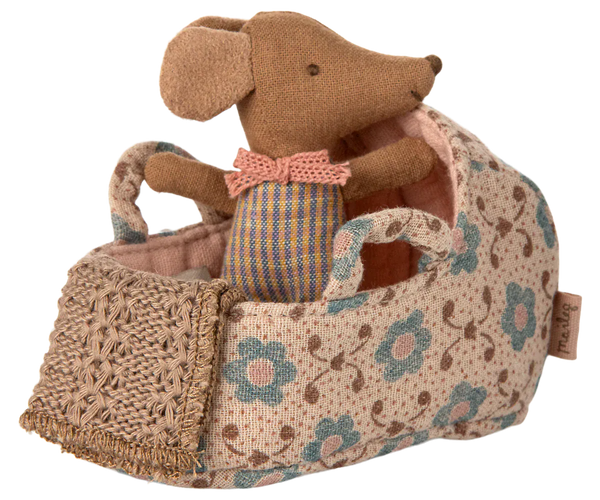 Carry cot, Baby mouse - Rose Maileg Lil Tulips