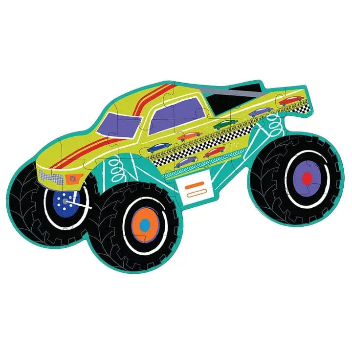 Cars 20pc Monster Truck Shaped Jigsaw with Shaped Box Floss and Rock Lil Tulips