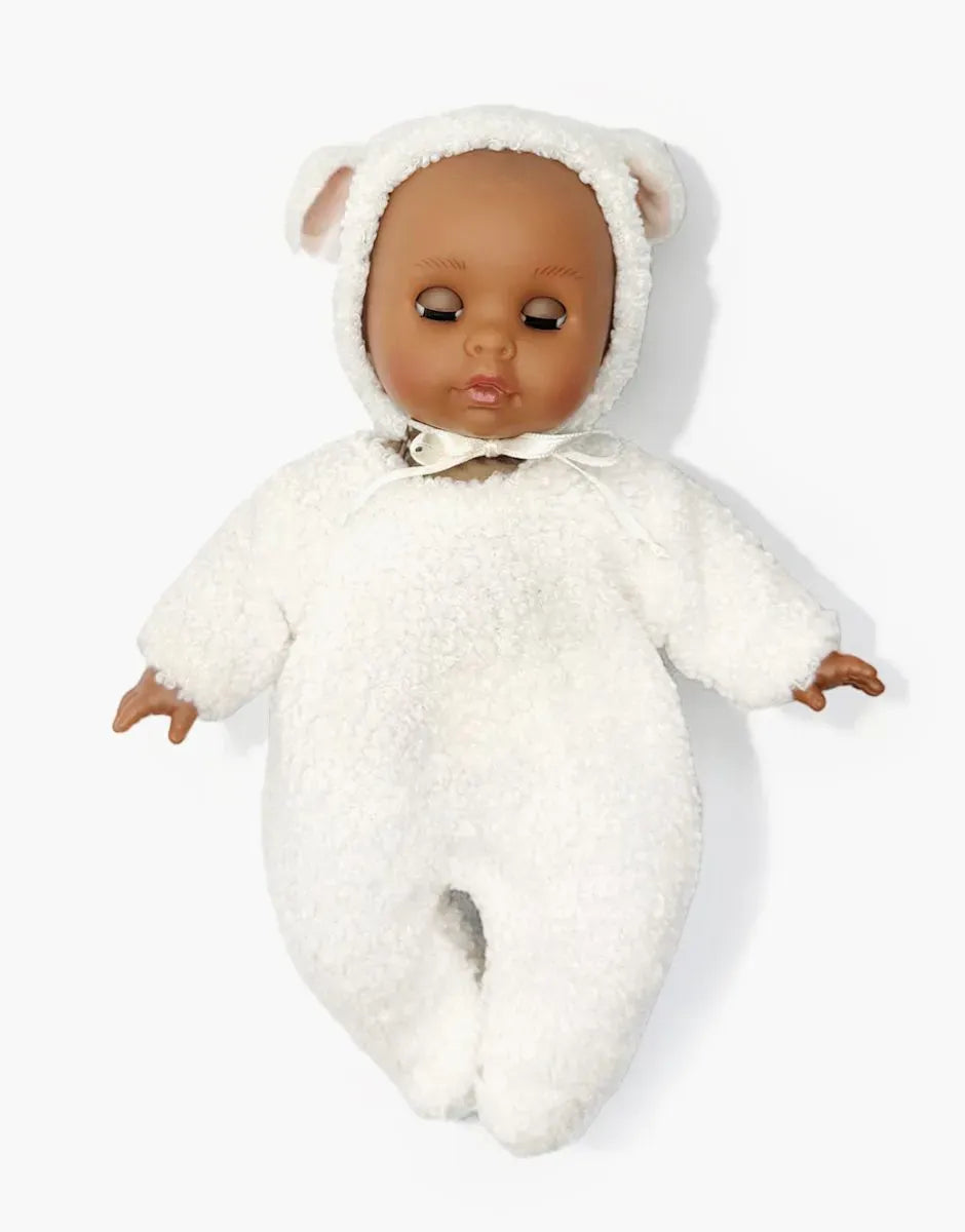 Celestine - 26cm Baby Dream Doll with Sleeping Eyes - Brown Eyes Minikane Lil Tulips