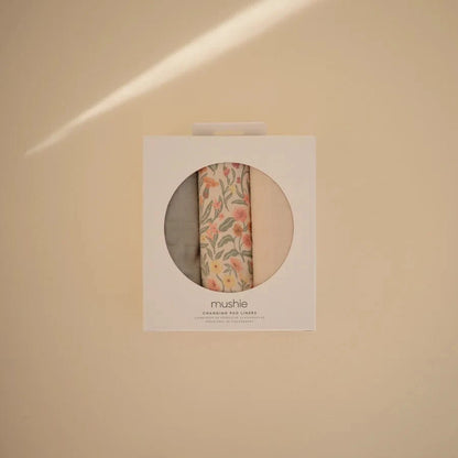 Changing Pad Liner 3-Pack Pastel Bloom Mushie Lil Tulips