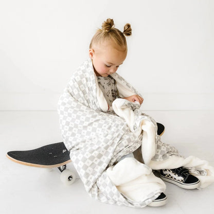 Checkered Lightning Bolt Youth Blanket Brave Little Ones Blankets Lil Tulips