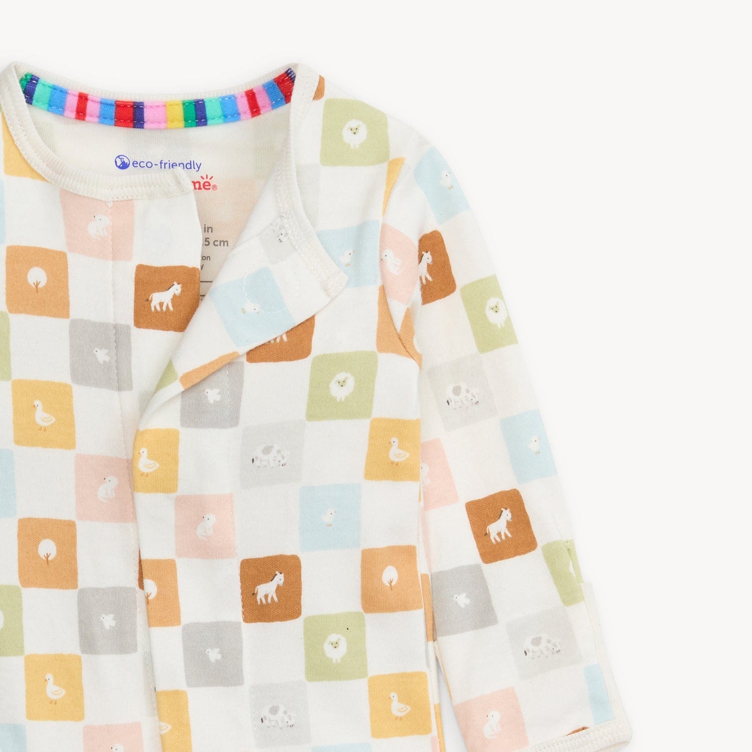 Checkmate Organic Cotton Footie Magnetic Me Lil Tulips