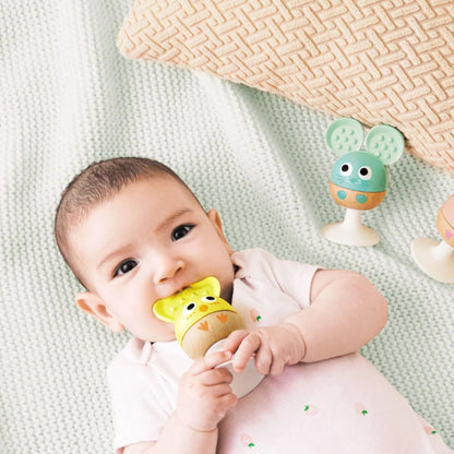 Cheery Critter Rattle Trio Hape Pacifiers & Teethers Lil Tulips