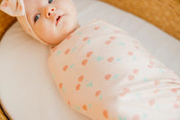 Cheery Knit Swaddle Blanket Copper Pearl Lil Tulips