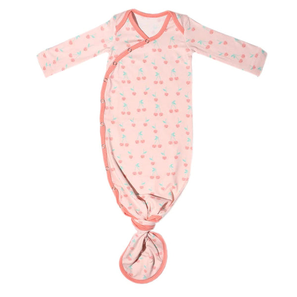 Cheery Newborn Knotted Gown Copper Pearl Lil Tulips