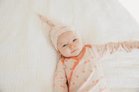 Cheery Newborn Knotted Gown Copper Pearl Lil Tulips