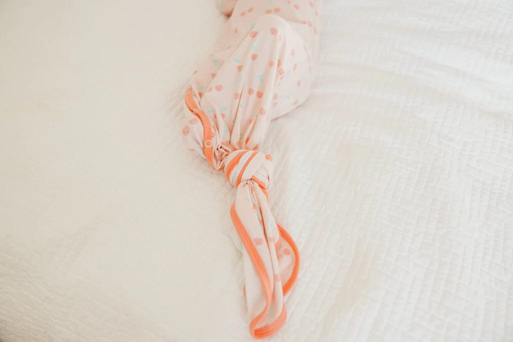 Cheery Newborn Knotted Gown Copper Pearl Lil Tulips